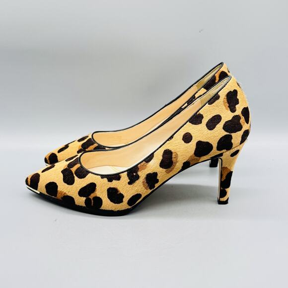 Cole Haan Shoes Womens 8.5 Brown Leopard Calf Hair Grandseries Dress Pumps Heels - Picture 5 of 13